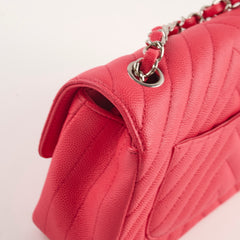Chanel Mini Rectangular Caviar Coral