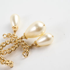 Chanel Large 3 Pearl Drop CC Brooch