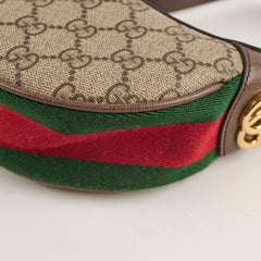 Gucci Mini Ophidia GG Supreme Half Moon Hobo