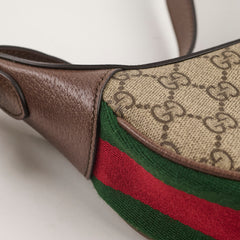 Gucci Mini Ophidia GG Supreme Half Moon Hobo