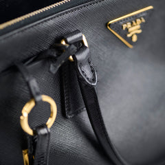 Prada Galleria Saffiano Leather Tote Black