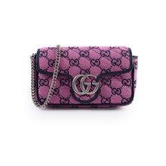 Gucci Supermini Canvas Marmont Pink