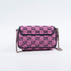 Gucci Supermini Canvas Marmont Pink
