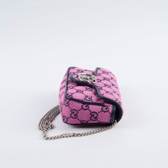 Gucci Supermini Canvas Marmont Pink