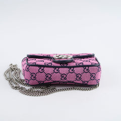Gucci Supermini Canvas Marmont Pink