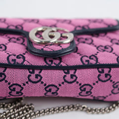 Gucci Supermini Canvas Marmont Pink