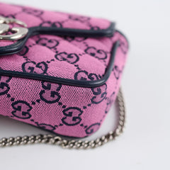 Gucci Supermini Canvas Marmont Pink