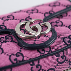 Gucci Supermini Canvas Marmont Pink