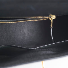 Hermes Kelly 28 Black Box Square D Stamp