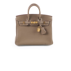 Hermes Birkin 25 Togo Etoupe W Stamp