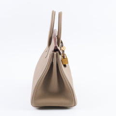 Hermes Birkin 25 Togo Etoupe W Stamp