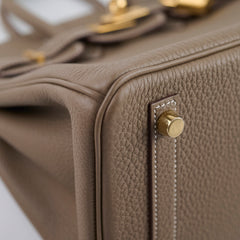 Hermes Birkin 25 Togo Etoupe W Stamp