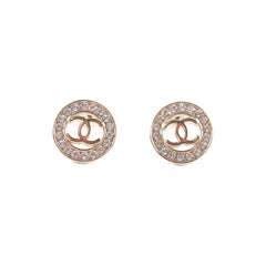 Chanel Round CC Crystal Earrings Costume Jewellery
