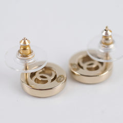 Chanel Round CC Crystal Earrings Costume Jewellery