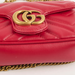 Gucci Super Mini Marmont Red Bag