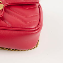Gucci Super Mini Marmont Red Bag