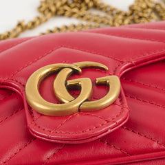 Gucci Super Mini Marmont Red Bag