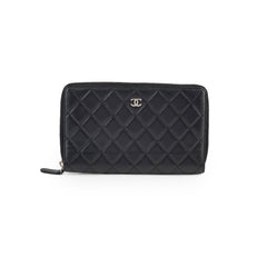 Chanel Long Wallet Black Lambskin