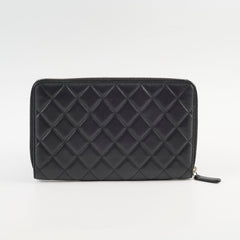Chanel Long Wallet Black Lambskin