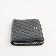 Chanel Long Wallet Black Lambskin