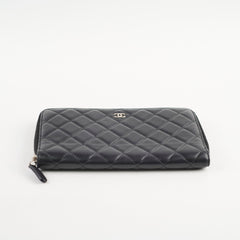 Chanel Long Wallet Black Lambskin