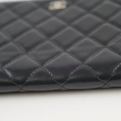 Chanel Long Wallet Black Lambskin