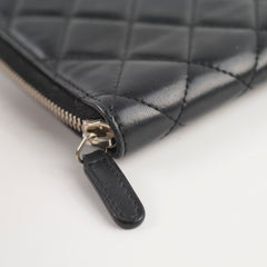 Chanel Long Wallet Black Lambskin