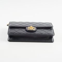 Chanel Seasonal Pearl Flap Bag Black
