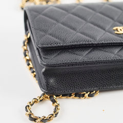 Chanel Caviar WOC Wallet On Chain Black