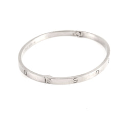 Cartier Small Model Love Bracelet White Gold Size 18