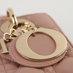 Christian Dior Small Lambskin ABC Lady Dior Pink