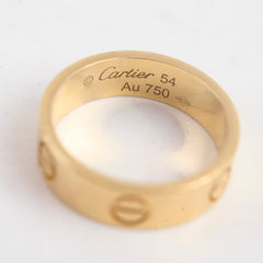 Cartier Love Ring Classic Model  Size 54 Yellow Gold