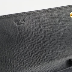 Prada Saffiano Wallet On Chain Black