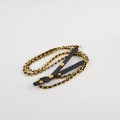 Prada Saffiano Wallet On Chain Black