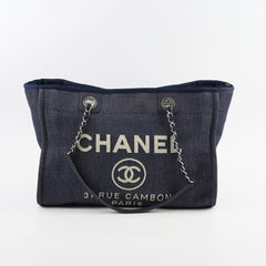 Chanel Small Deauville Tote Navy