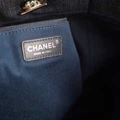 Chanel Small Deauville Tote Navy