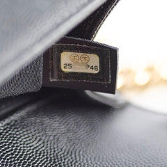 Chanel Boy Old Medium Chevron Caviar Black