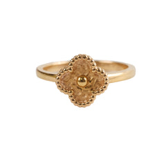 Van Cleef & Arpels Sweet Alhambra Ring Size 51 Rose Gold