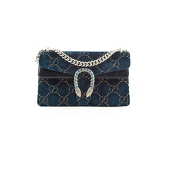 Gucci Dionysus Small Shoulder Bag Navy Velvet