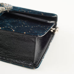 Gucci Dionysus Small Shoulder Bag Navy Velvet
