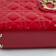 Christian Dior Mini Lady Dior Patent Red
