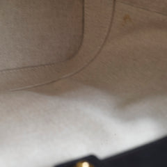 Celine Triiomphe Canvas Calfskin Bucket Bag Beige/Black