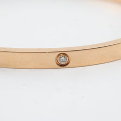 Cartier Small Model 10 Diamond Love Bracelet Pink Gold Size 16