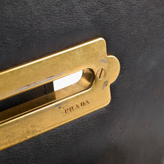 Prada Cahier Curved Crossbody Bag Black
