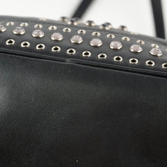Prada Studded Drawstring Bucket Bag Black
