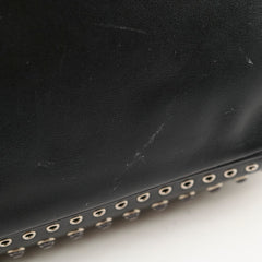 Prada Studded Drawstring Bucket Bag Black