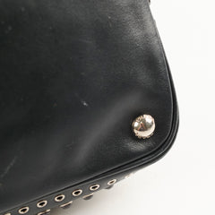 Prada Studded Drawstring Bucket Bag Black