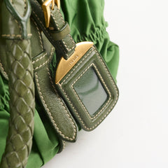 Prada Nylon Tessuto Guafre Bag Green