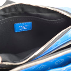 Louis Vuitton Taigarama Leather Messenger Bag Blue