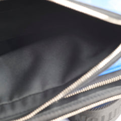 Louis Vuitton Taigarama Leather Messenger Bag Blue